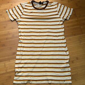 Volcom Stripe Bodycon T Shirt Dress Size Large